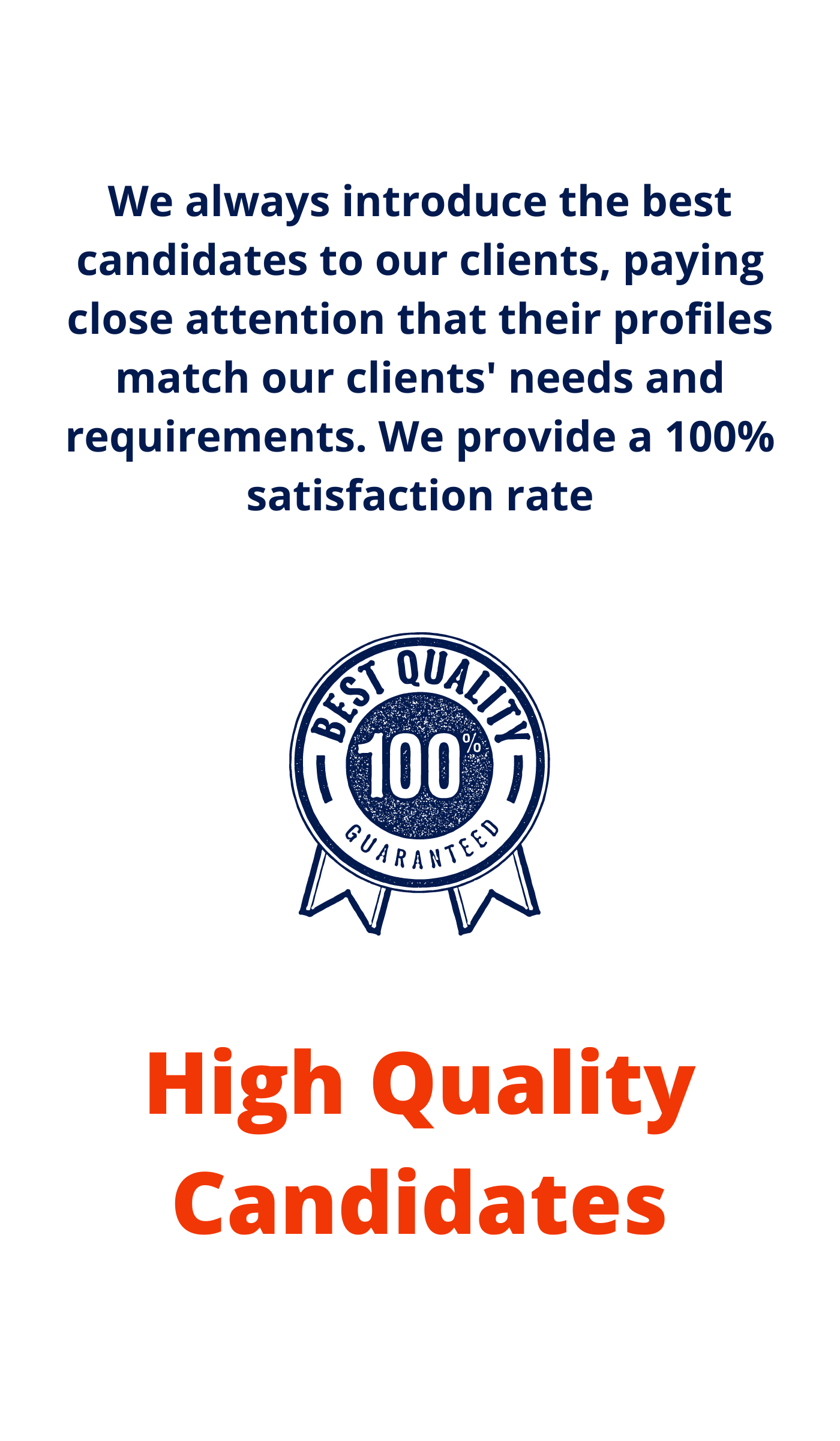 High Quality Candidates